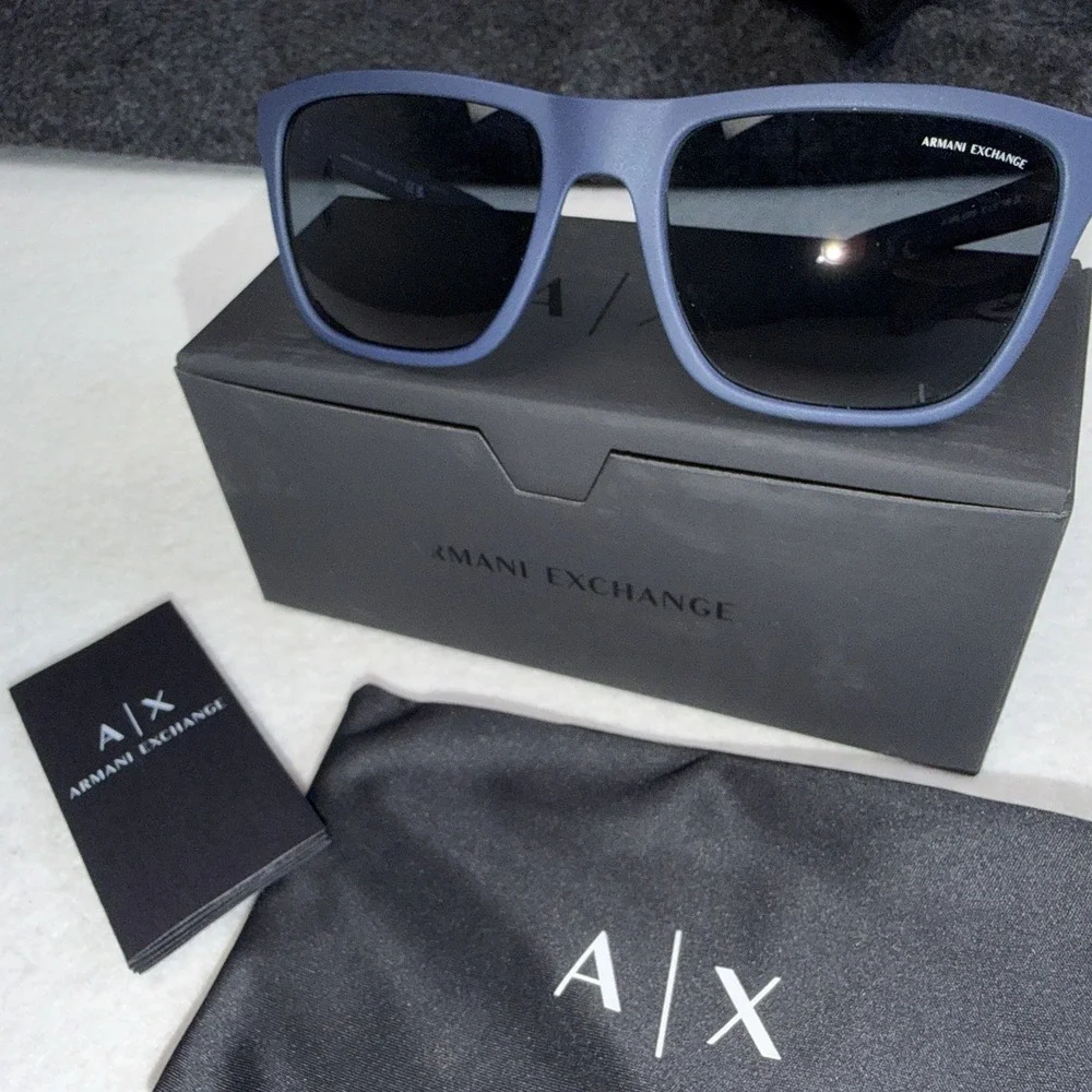 Armani Exchange AX4080S Matte Navy Blue Sunglasses 57mm New w/ Box AX 4080S